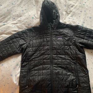 Patagonia Nano Puff Hooded; synthetic insulated down jacket